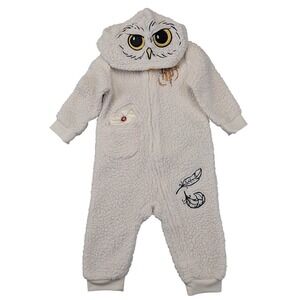 Harry Potter Hedwig One Piece 18 months Full Zip Coverall Fleece Hooded